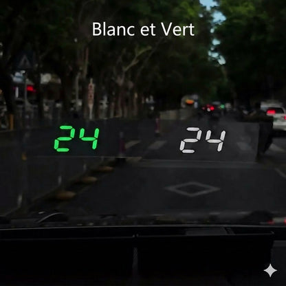 Compteur de vitesse avec affichage tête haute