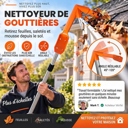 Nettoyeur de gouttières ergonomique