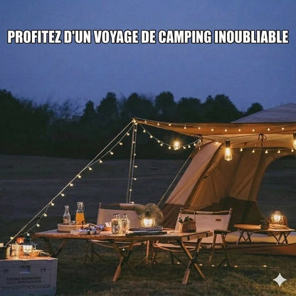 Lampe de tente solaire (Lanterne de camping LED rechargeable par USB)
