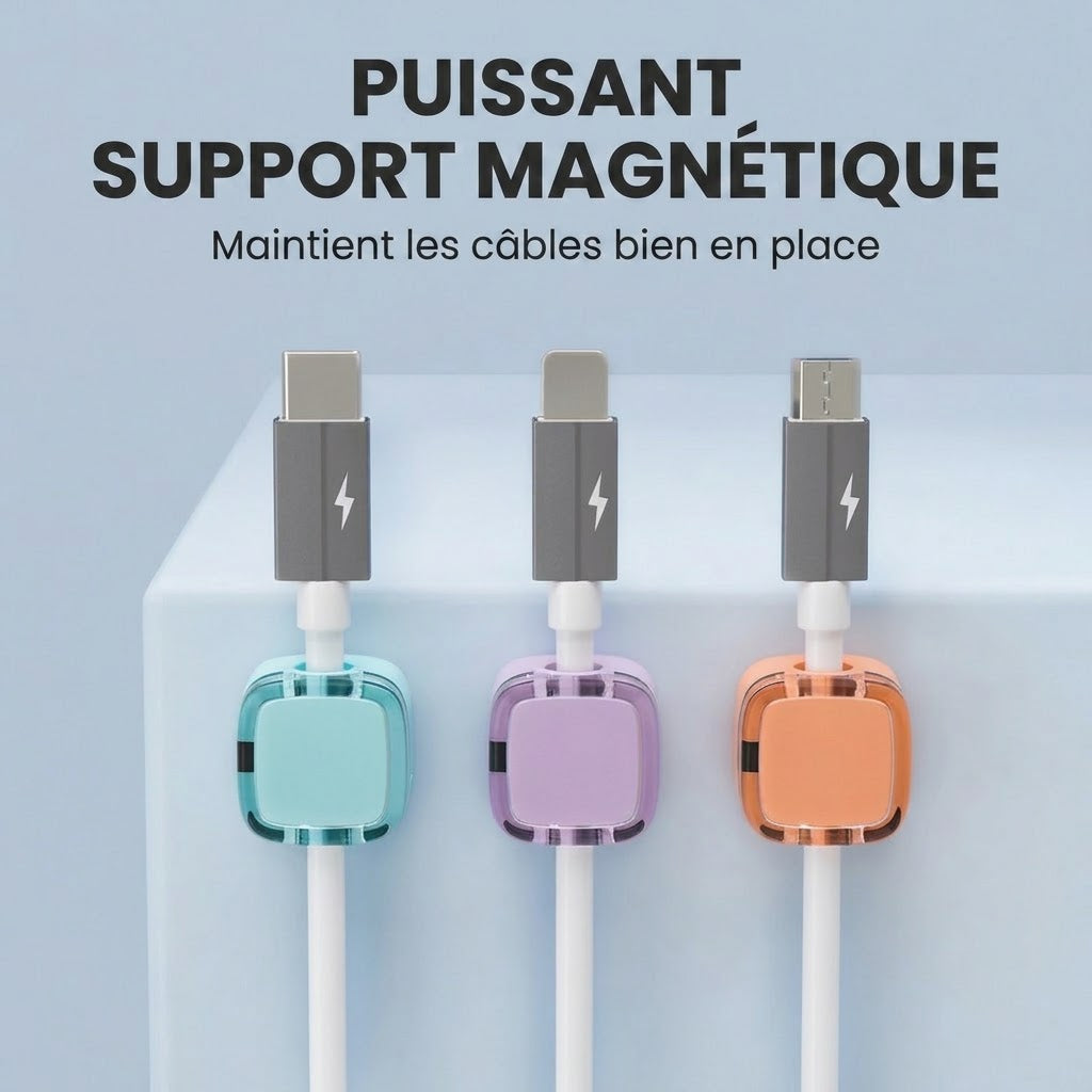 Clip de câble adhésif pour surfaces lisses