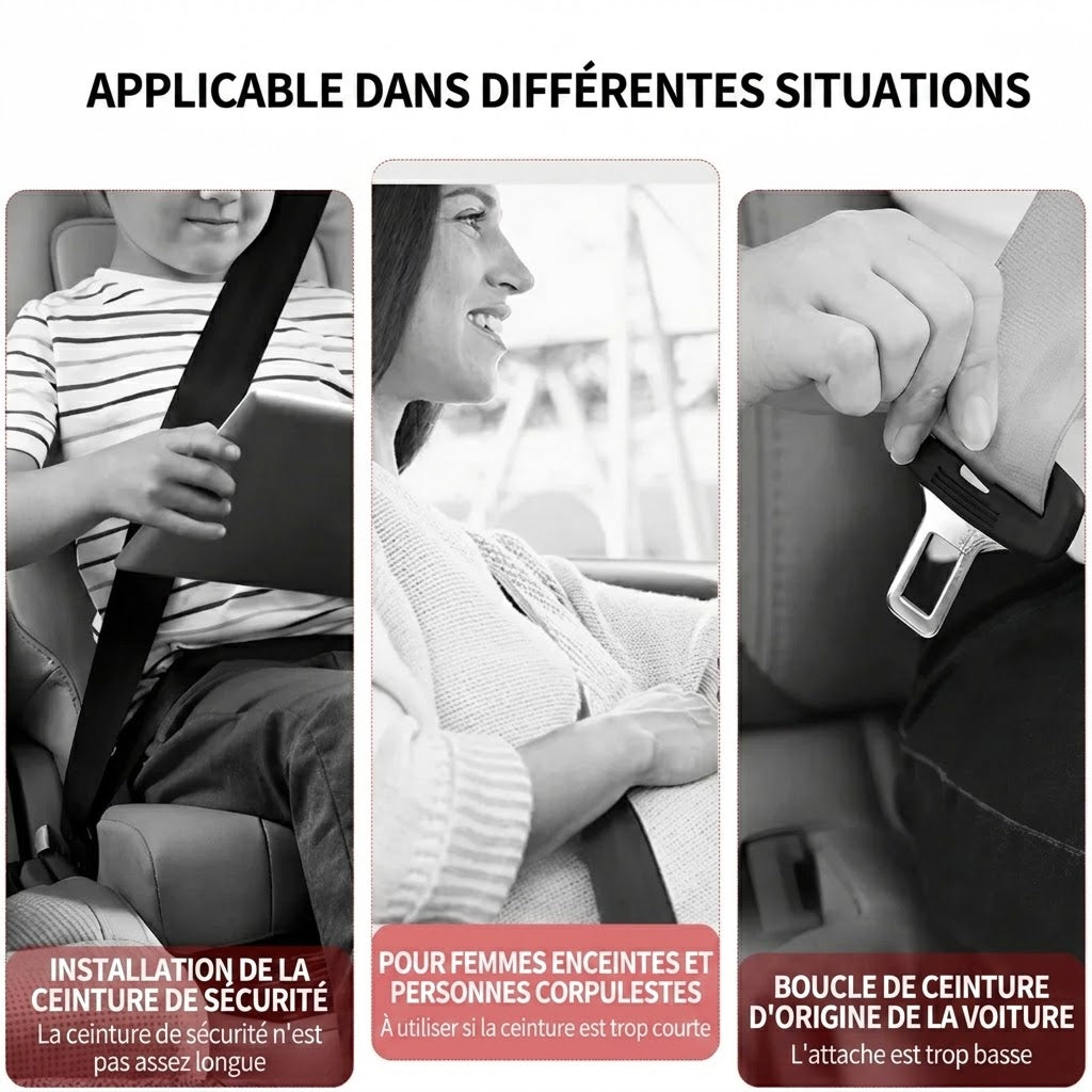 Rallonge universelle de ceinture de sécurité pour voiture