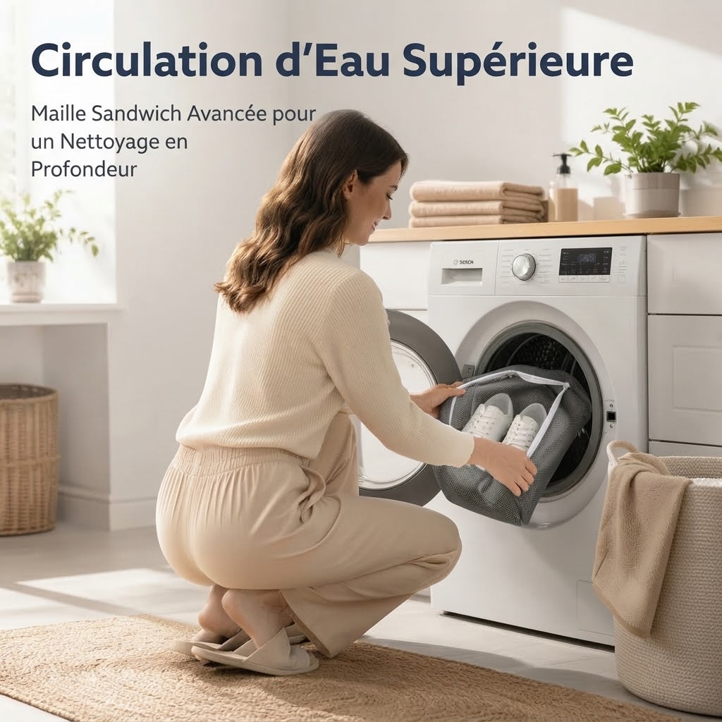 Sac de lavage en maille pour chaussures en machine