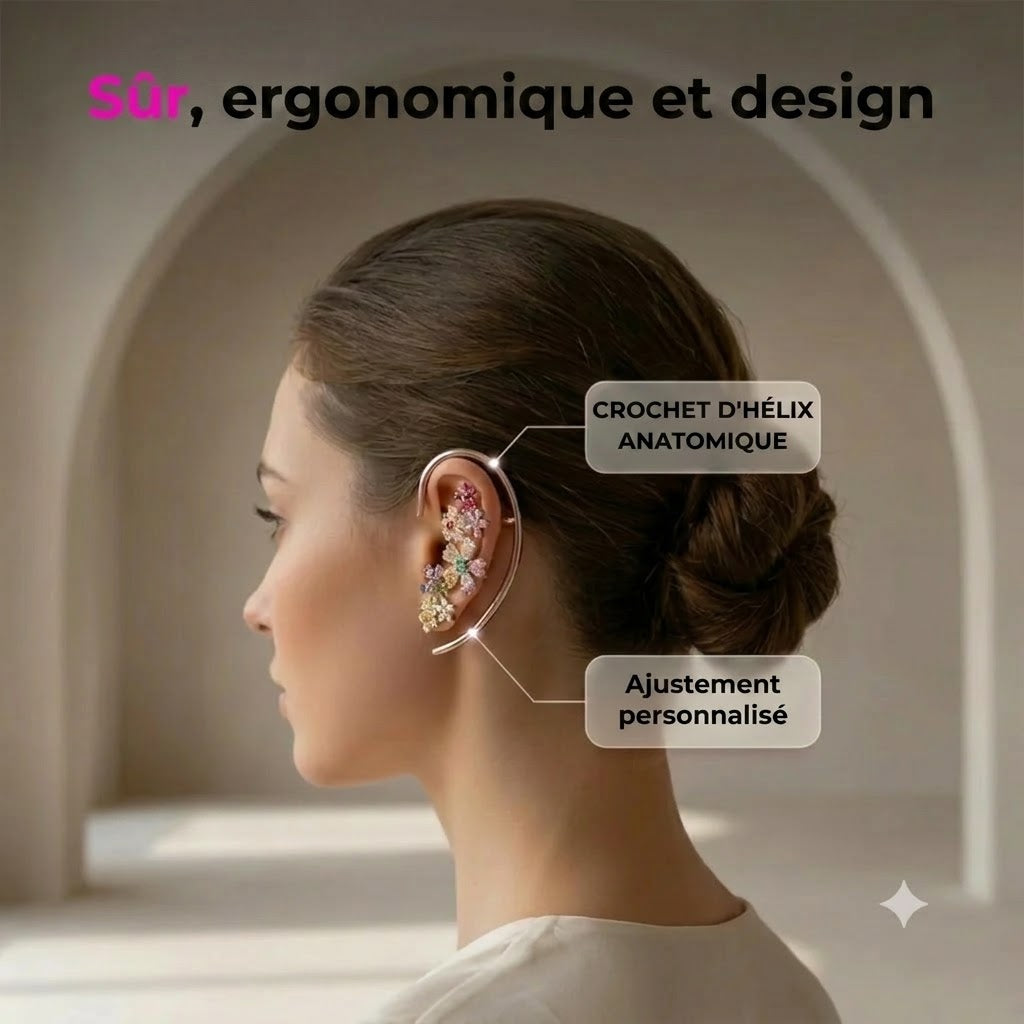 Lot de 2 boucles d’oreilles fleur