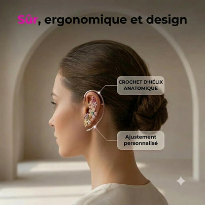 Lot de 2 boucles d’oreilles fleur