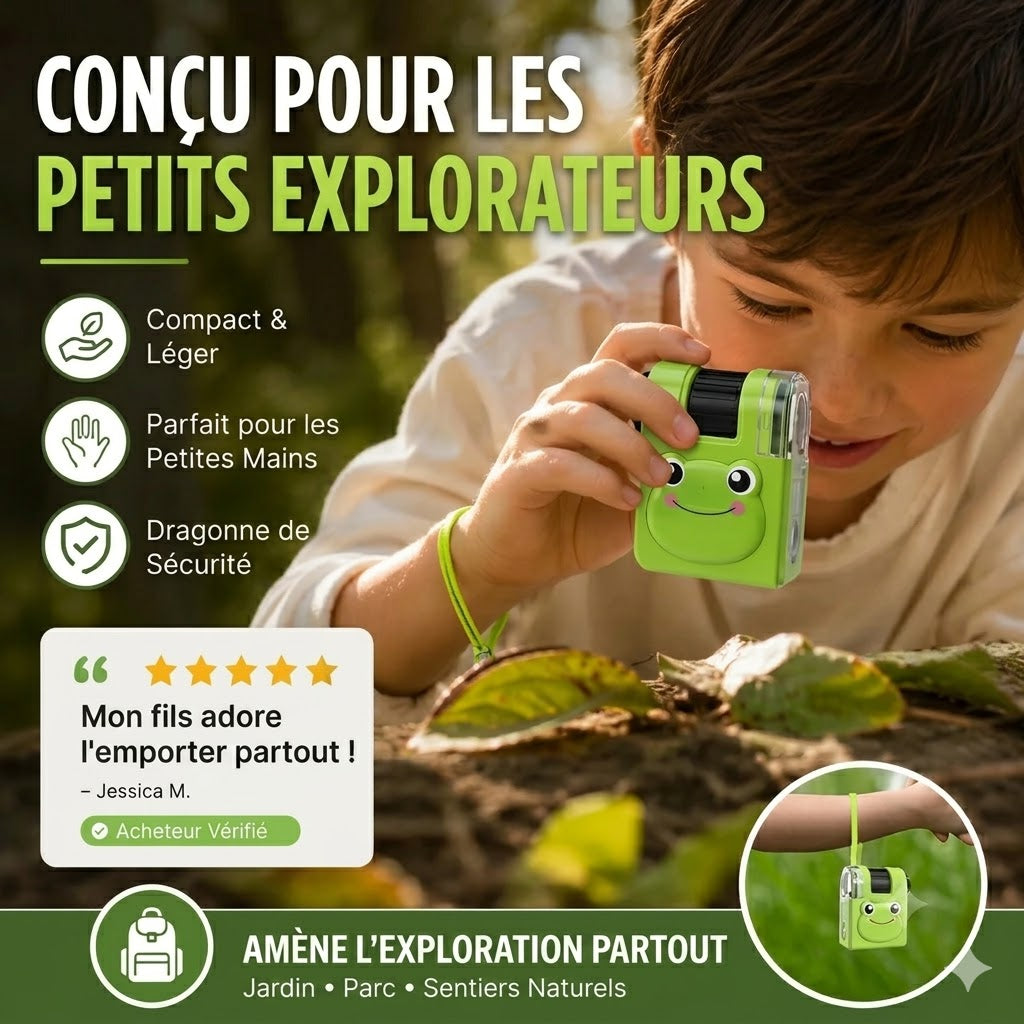 Microscope éducatif portable avec support de téléphone pour enfants