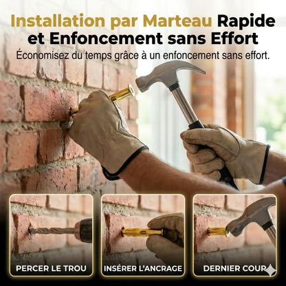 Cheville pour perforateur pour béton et brique