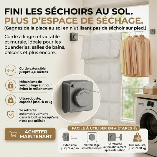 Corde à Linge Compacte