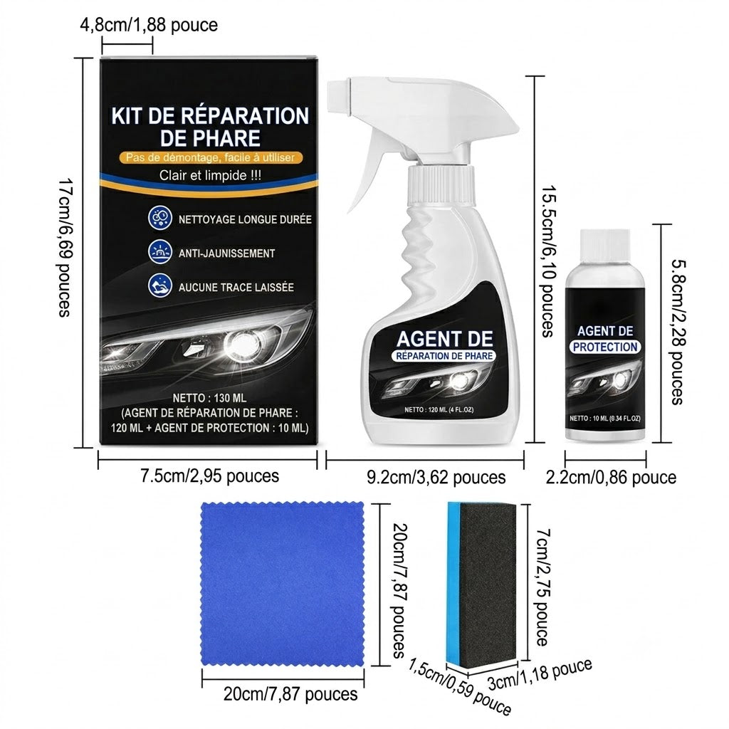 Kit de restauration pour phares de voiture