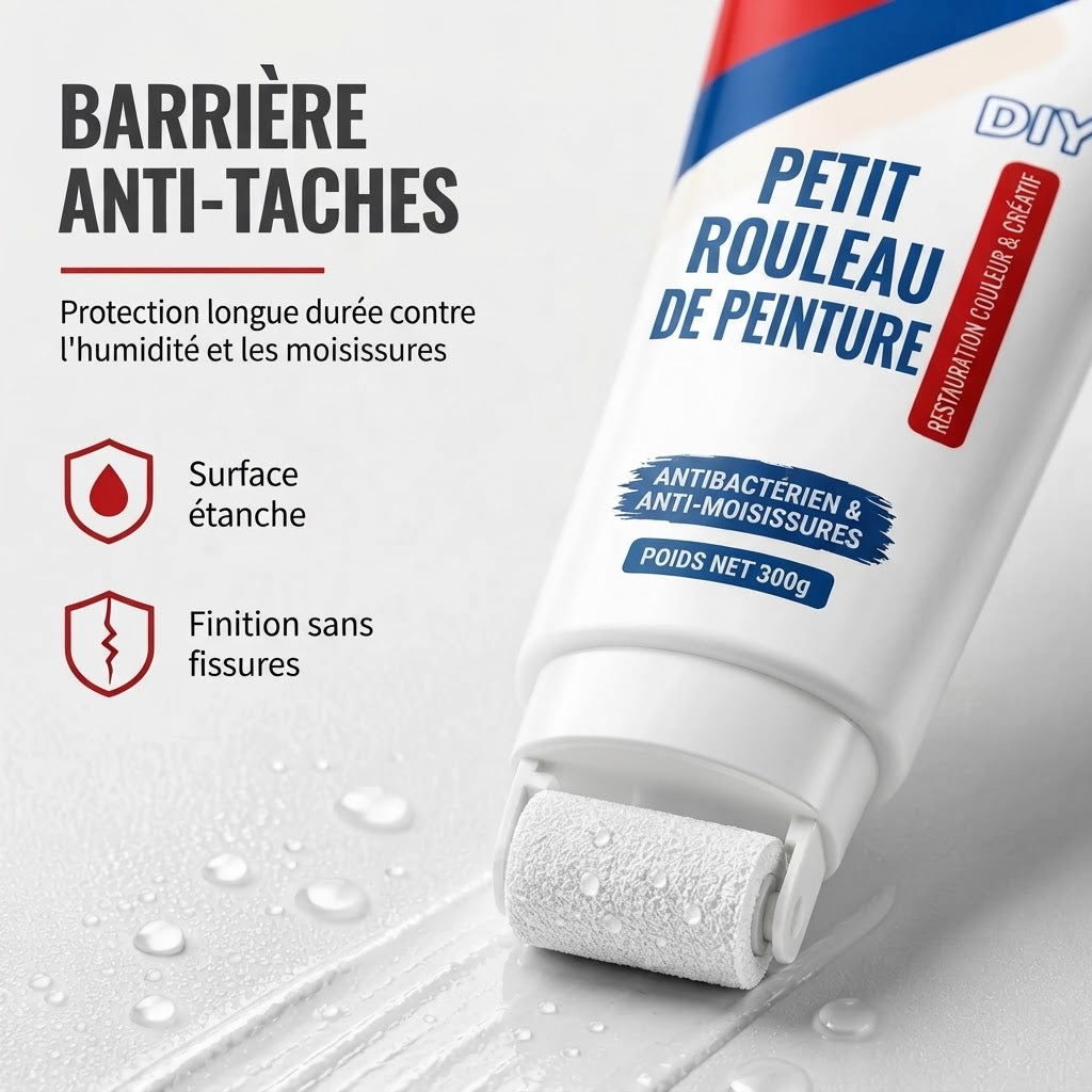 Pâte de réparation murale étanche avec rouleau