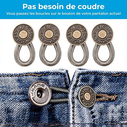 Rallonges de bouton en métal pour pantalon lot de 10