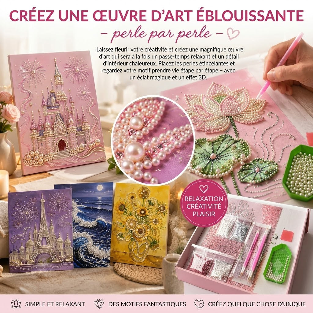 Kit de diamond painting avec plusieurs motifs