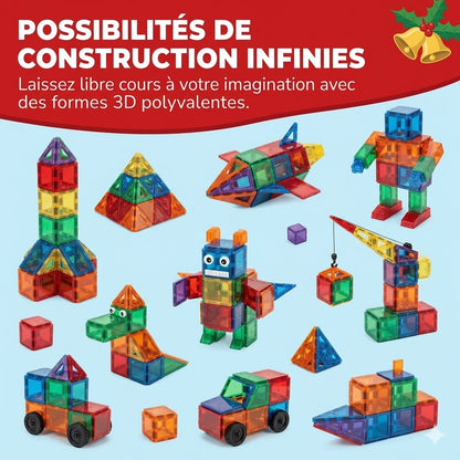 Blocs de construction magnétiques pour enfants | Aimants 6 faces