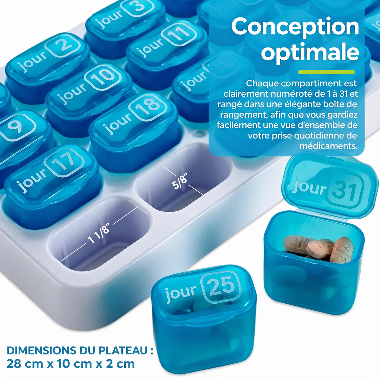 Pilulier pour 31 jours