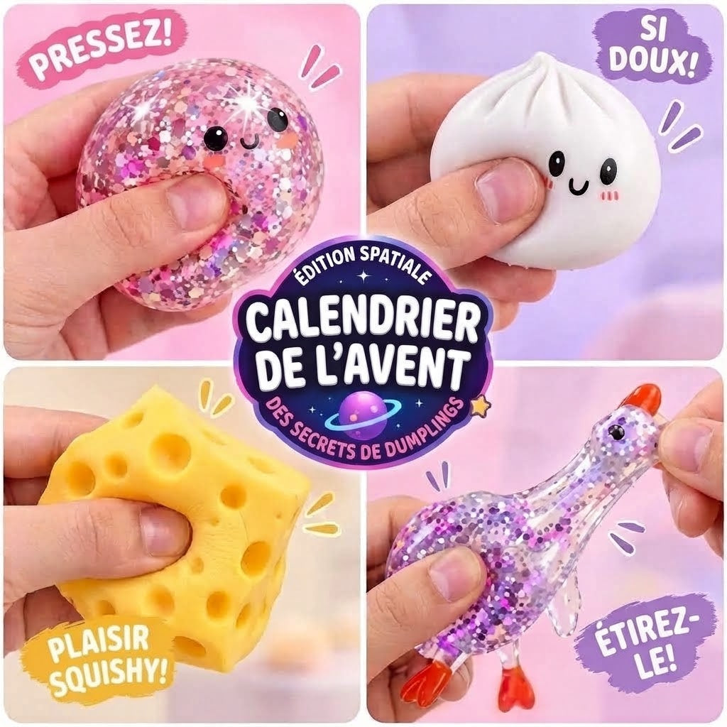 Calendrier surprise Squishiverse avec squishies