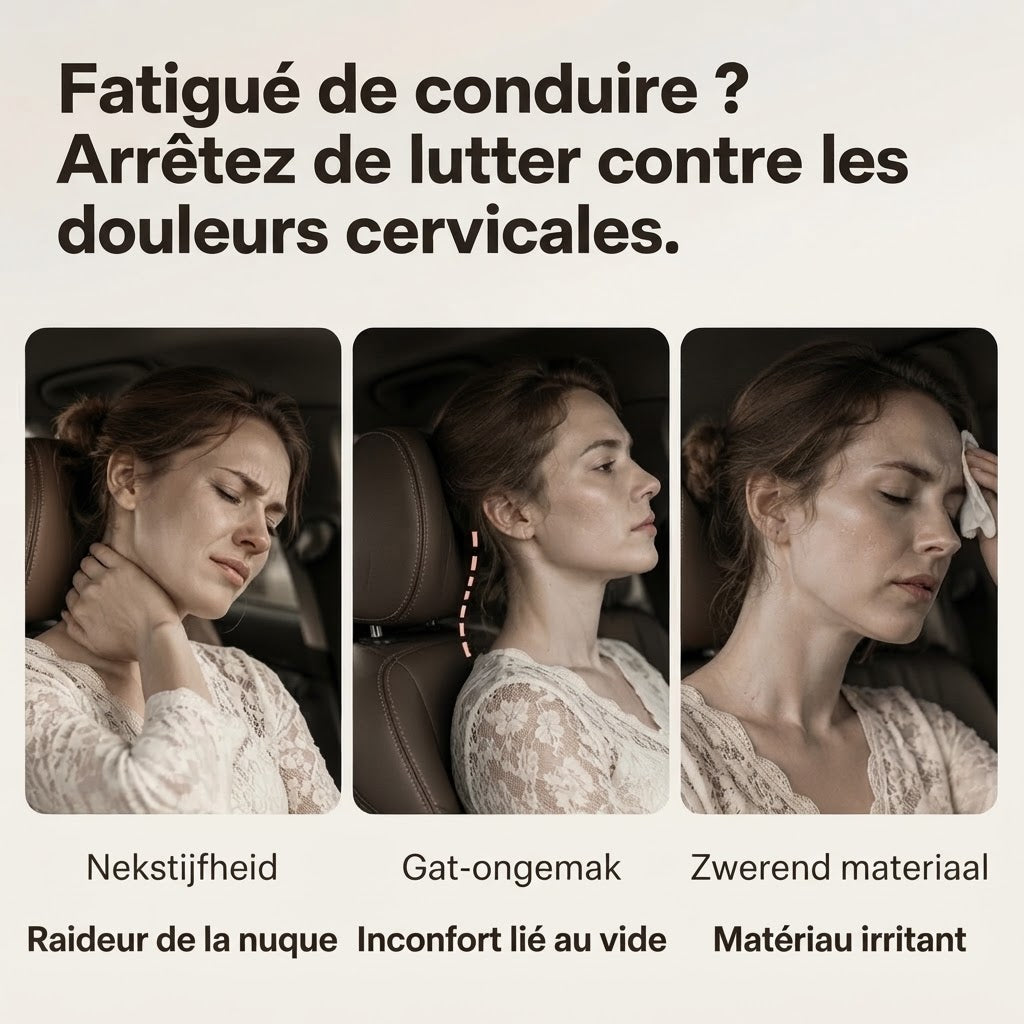 Coussin cervical universel en mousse à mémoire de forme pour voiture