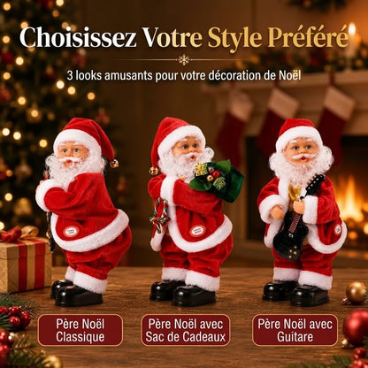 Père Noël dansant avec musique