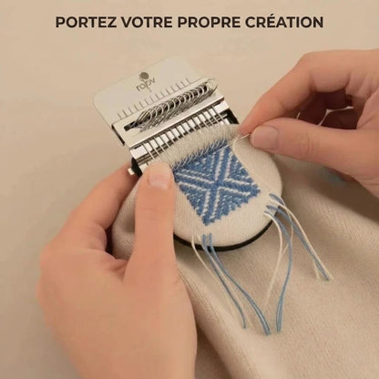 Kit de tissage avec métier à tisser en bois