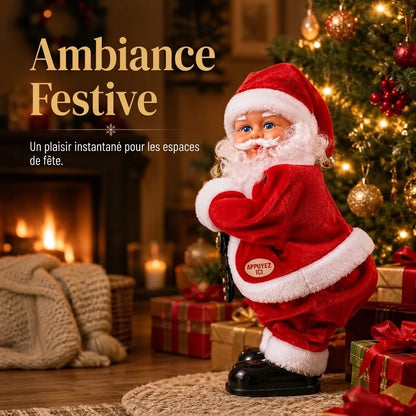 Père Noël dansant avec musique