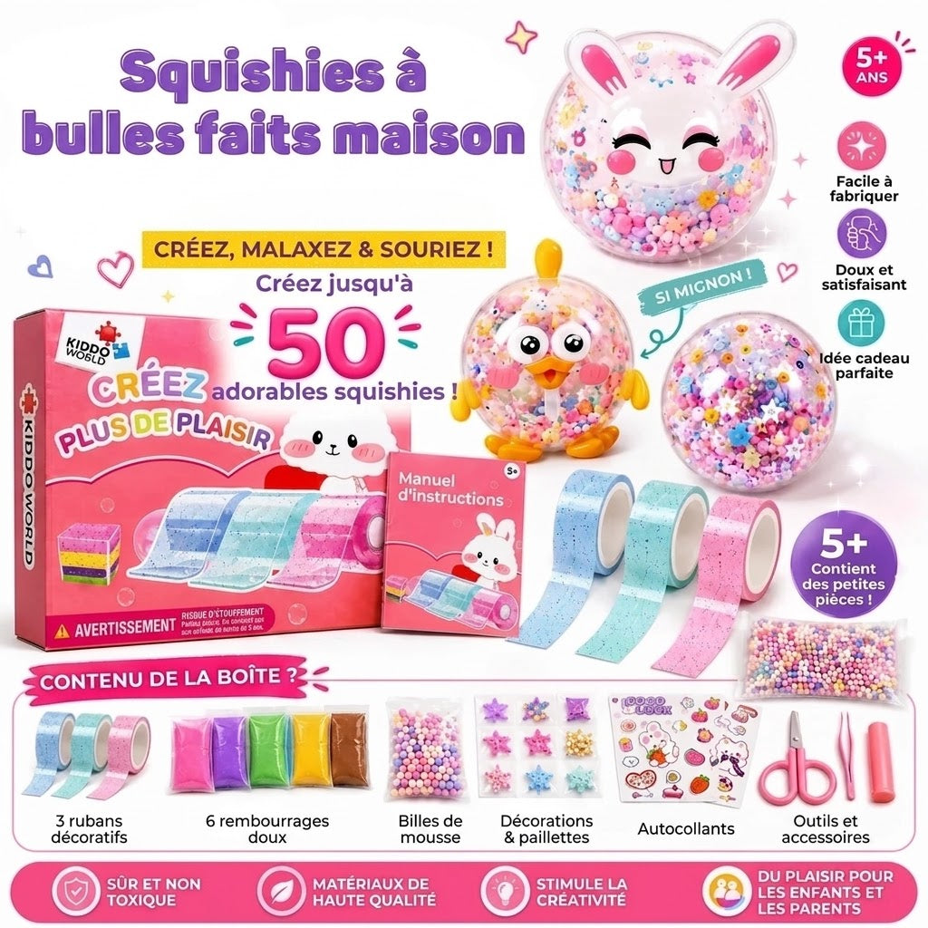 Kit créatif DIY Bubble Squishies 41 pièces