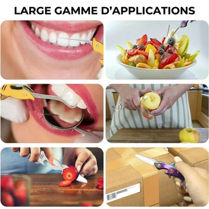 Porte-clés multitool 3 en 1 en forme de requin