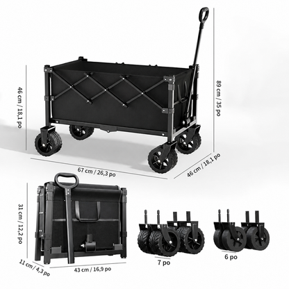Chariot de transport pliable