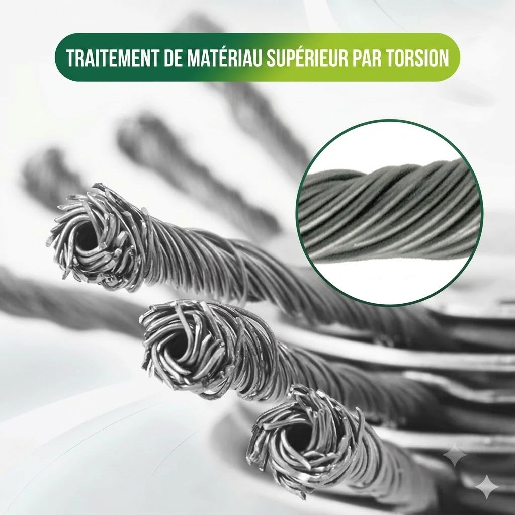 Tête de coupe de rechange pour débroussailleuse - Tête de tondeuse en fil d'acier