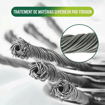 Tête de coupe de rechange pour débroussailleuse - Tête de tondeuse en fil d'acier