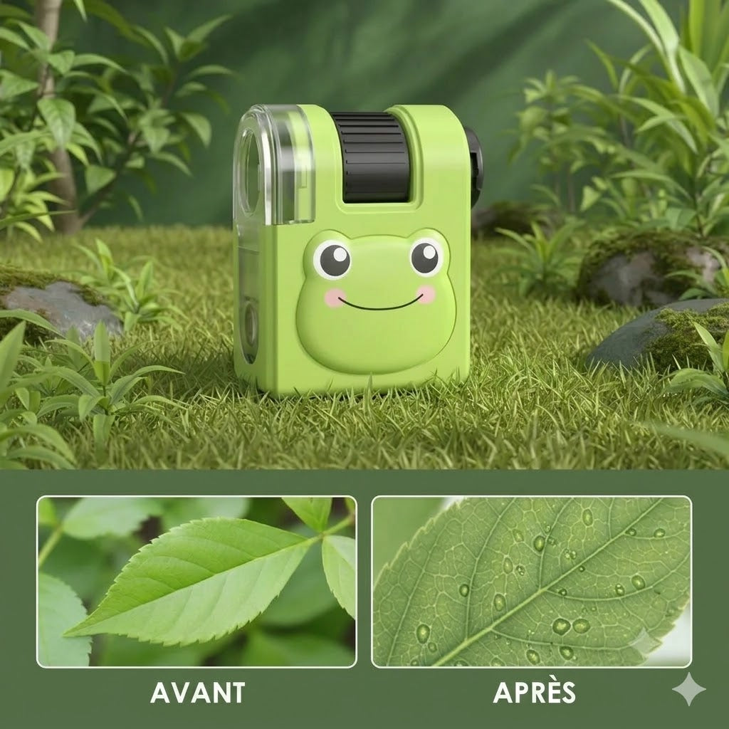 Microscope éducatif portable avec support de téléphone pour enfants