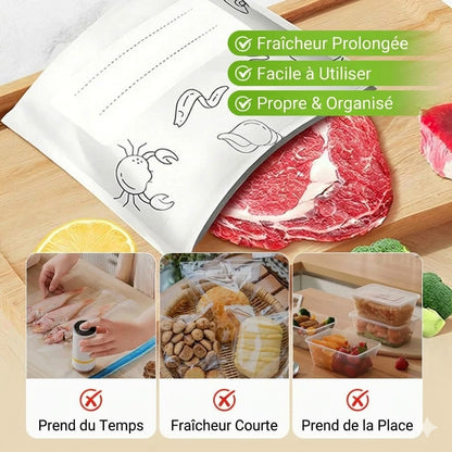 Sachets fraîcheur réutilisables en aluminium avec fermeture hermétique (lot de 10)