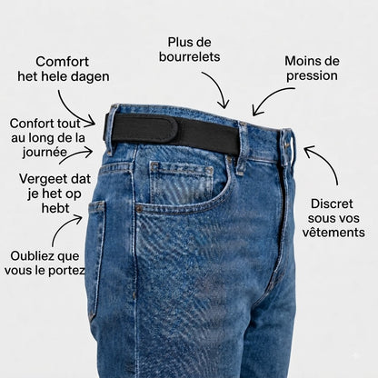 Lot de 2 ceintures élastiques sans boucle