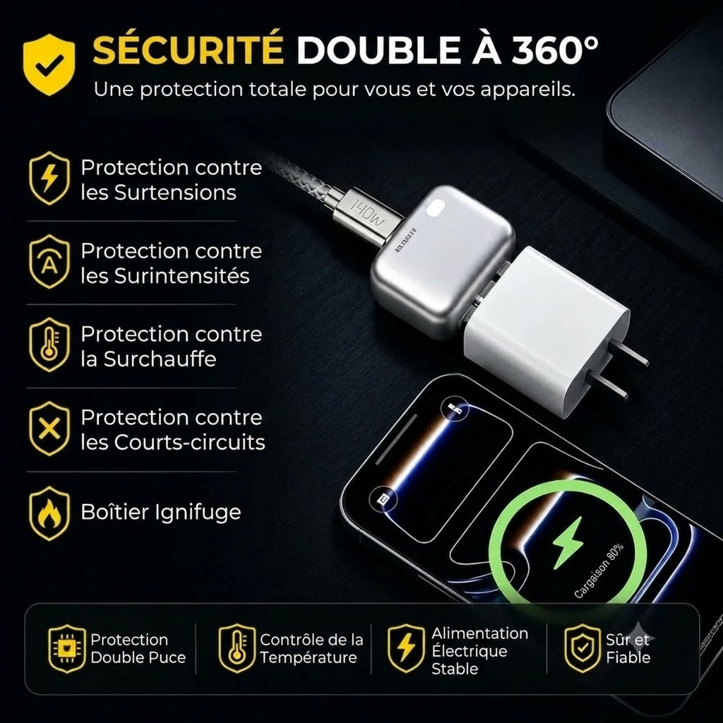 Adaptateur de charge avec arrêt automatique et protection contre la surcharge