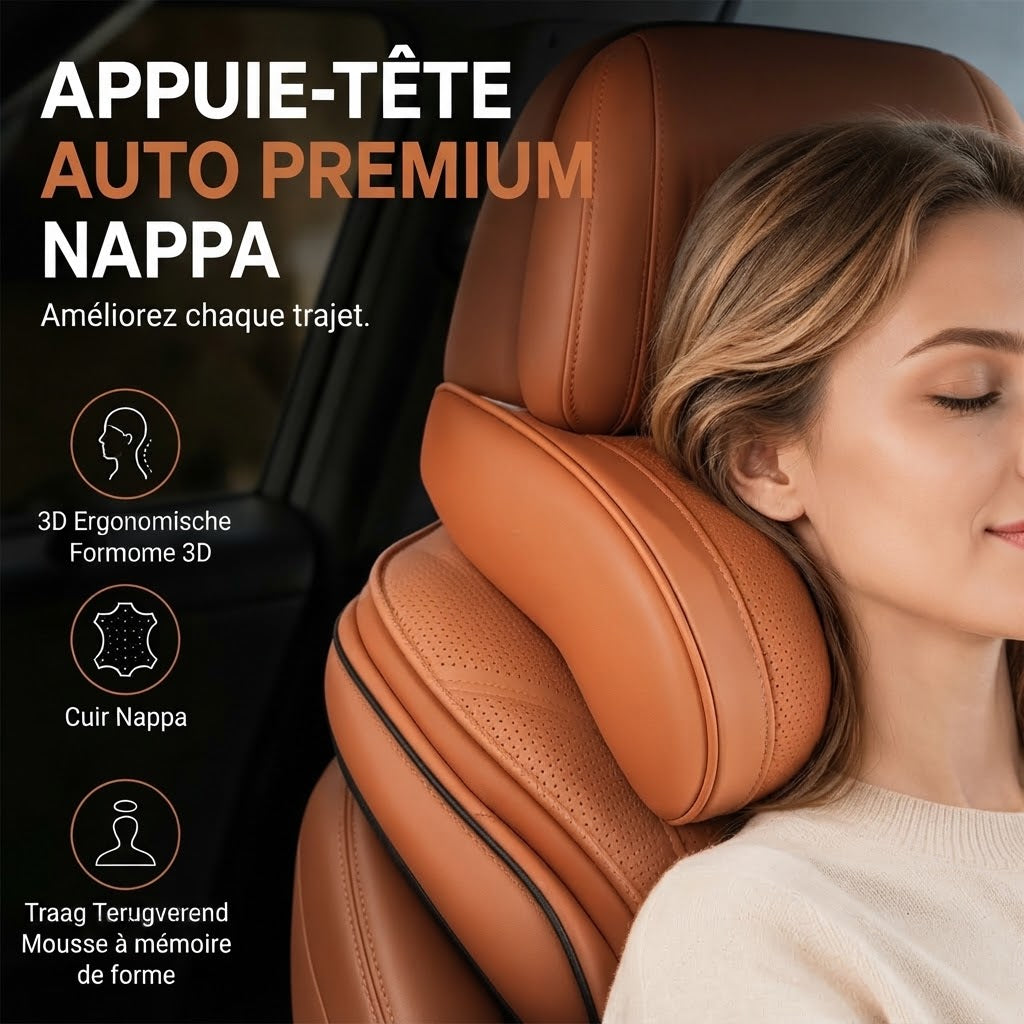 Coussin cervical universel en mousse à mémoire de forme pour voiture