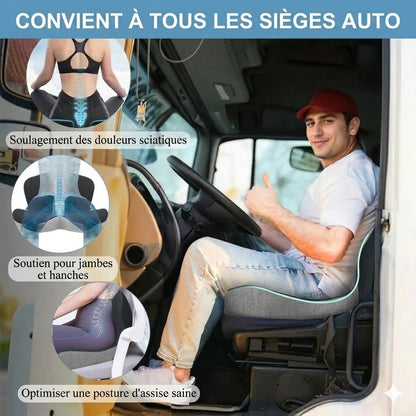 Coussin d'assise antidérapant en mousse à mémoire de forme