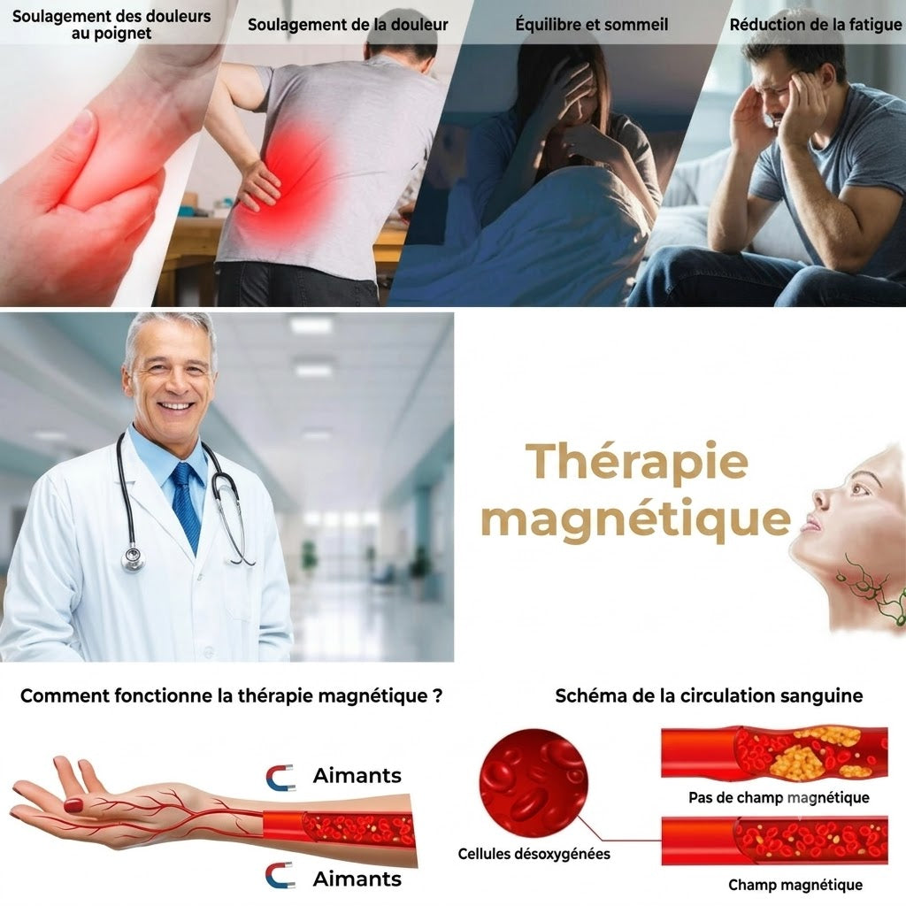 Bague réglable en cuivre avec aimants