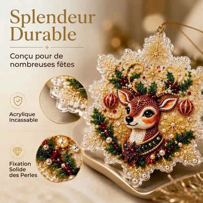 Kit créatif DIY de boules de Noël avec perles et acrylique