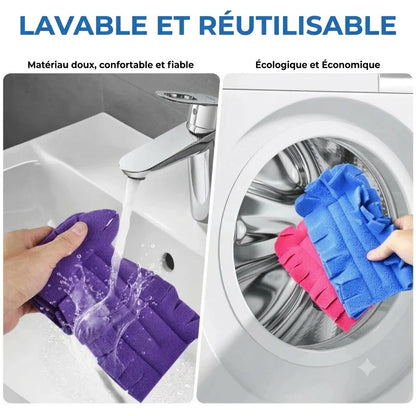 Lot de chiffons à poussière réutilisables en polaire