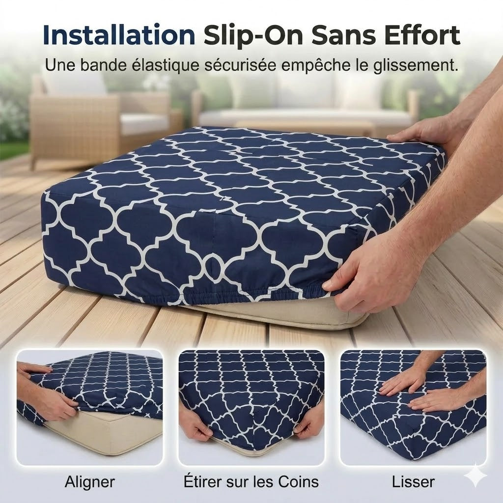 Housse de coussin pour canapé de jardin