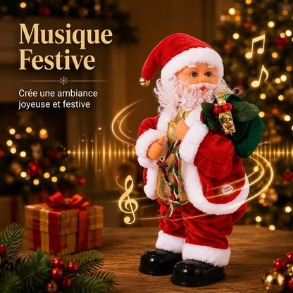 Père Noël dansant avec musique