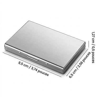 Porte-cartes RFID en acier inoxydable avec 10 compartiments