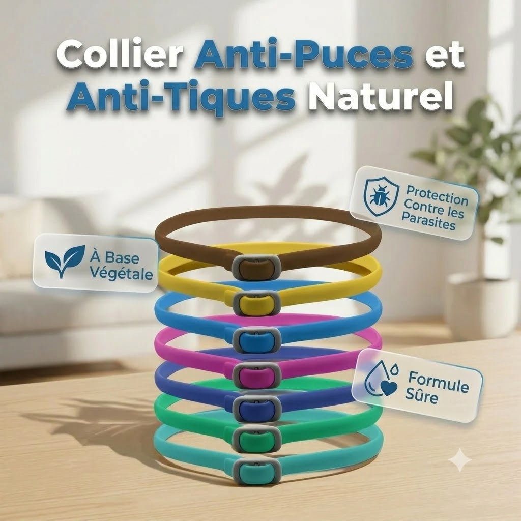 Collier anti-puces et anti-tiques pour animaux de compagnie