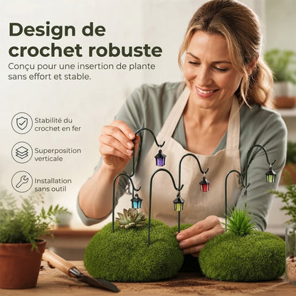 Mini lanternes lumineuses pour plantes lot de 7