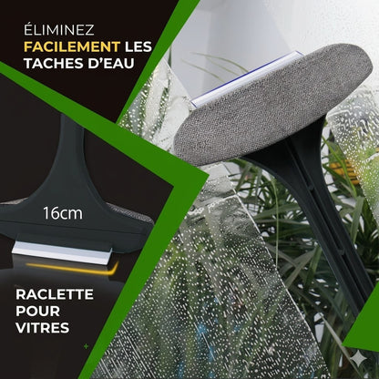 Brosse multifonction 2-en-1 pour vitres et moustiquaires