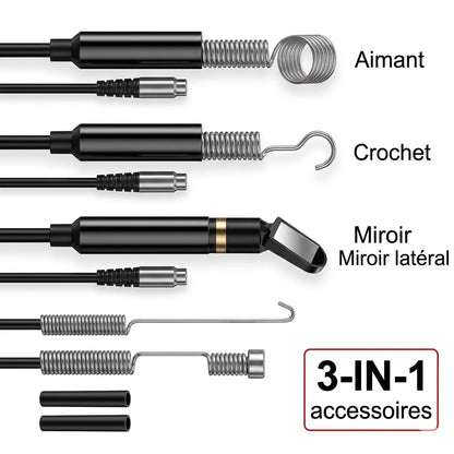 Caméra endoscope universelle 3-en-1 avec sonde étanche IP67