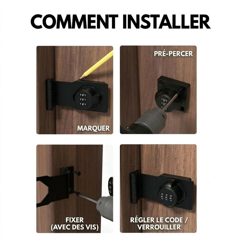 Serrure à Combinaison pour Armoires et Portes