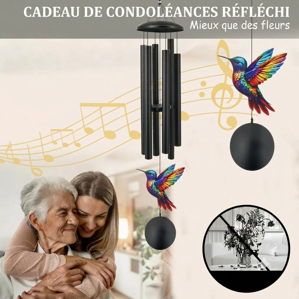 Carillon commémoratif vintage en métal pour le jardin