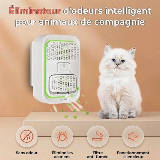Purificateur d’air ionisant contre les odeurs d’animaux