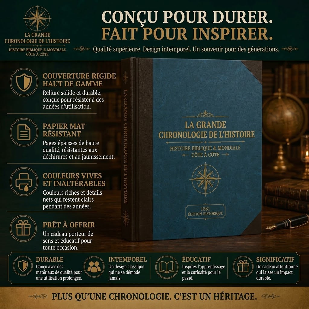 Carte chronologique historique dépliable
