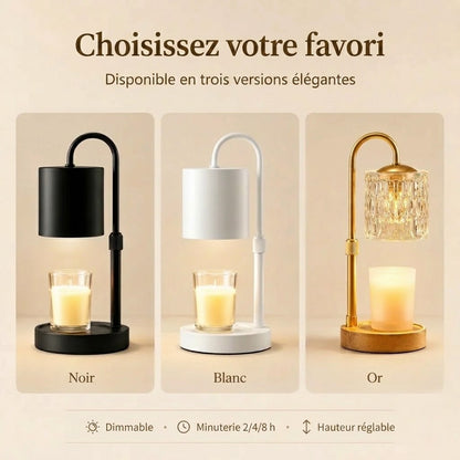 Lampe chauffe bougie sans flamme nue