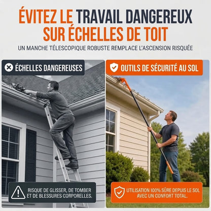 Nettoyeur de gouttières ergonomique
