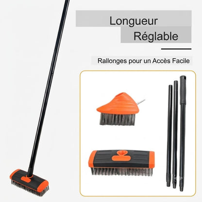 Brosse à joints 3-en-1 pour terrasse et allée